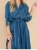 Alluring Style Sexy Slit Long Sleeve Maxi Dress