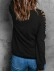 American football cold shoulder crew neck casual sweatshirt
