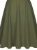 Army green high-waisted slimming skirts with large hemlines