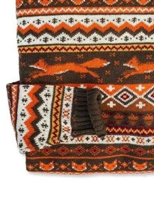 Autumn and winter contrast color fox sweater