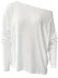 Baggy bat-sleeved slant shoulder T-shirt