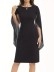 Black chiffon patchwork elegant slim dress dress