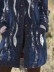 Blue coat with stand-up collar