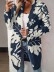 Blue printed sweater cardigan