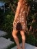 Brown dress with top and neck