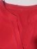 Burgundy V-neck simple all-in-one blouse for women
