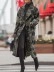 Camo Warm Long Sleeve Long Wool Coat