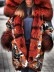 Casual contrasting color camouflage fur collar long-sleeved coat