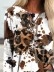 Casual contrasting cow pattern T-shirt