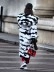Casual contrasting faux fur hooded coat