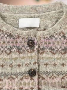 Casual contrasting vintage button knitted cardigan