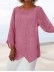 Casual long sleeved round neck striped printed shirt