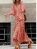 Casual Print Split Joint Straight Dresses