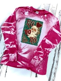 Casual Santa Claus print long-sleeved sweatshirt