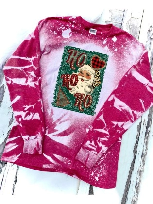 Casual Santa Claus print long-sleeved sweatshirt