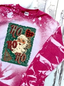 Casual Santa Claus print long-sleeved sweatshirt