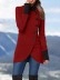 Casual solid color irregular hem coat