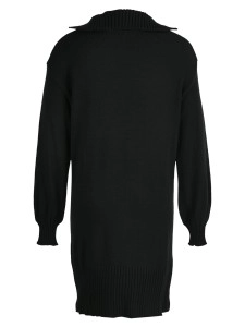 Casual Solid Patchwork Turndown Collar Straight Dresses