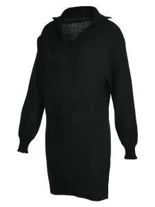 Casual Solid Patchwork Turndown Collar Straight Dresses