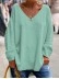 Casual V-neck Loose Plain Sweater