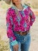 Casual Western Contrast Cactus Print Shirt