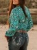 Casual Western Turquoise Print Shirt