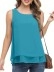 Chiffon double hem casual vest