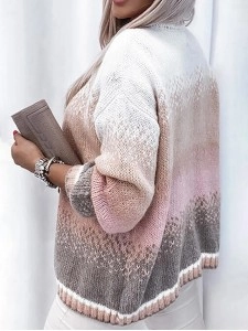 Colored casual long sleeved sweater cardigan