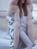 Contrast color fur collar patchwork hooded coat