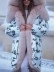 Contrast color fur collar patchwork hooded coat