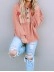 Contrast Corduroy Chest Pocket Button Top