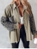 Contrast Sequin Raw Hem Shacket