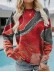 Crew Neck Abstract Sweatshirt