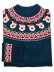 Dark Blue Casual Santa Print Sweater