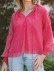 DECORATION V NECK SHIFT ELEGANT BLOUSE