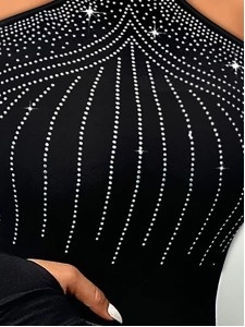 Diamond cut out high neck long sleeved T-shirt