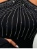 Diamond cut out high neck long sleeved T-shirt