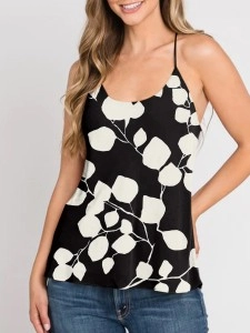 Elegant and simple ladies chiffon printed suspenders
