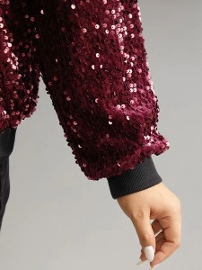 Elegant Burgundy beaded coat
