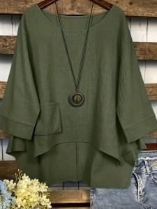 Elegant chiffon cape blouse for women