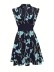 Elegant fashion waist slimming floral pattern dress