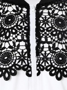 Elegant lace patchwork jacket jacket