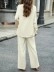 Elegant loose shirt and pants suit