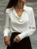 Elegant satin collar shirt