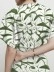 Elegant simple green V-neck dress
