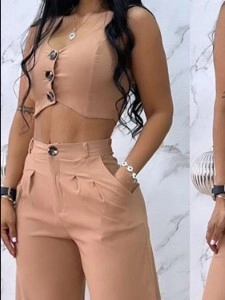 Elegant simple waistcoat suit