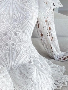 Elegant white lace dress dress