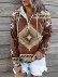 Ethnic printed hooded sweater top