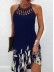 Ethnic printed mesh sleeveless casual dress