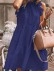 Fashion Sweet Solid Patchwork Flounce O Neck A Line Dresses